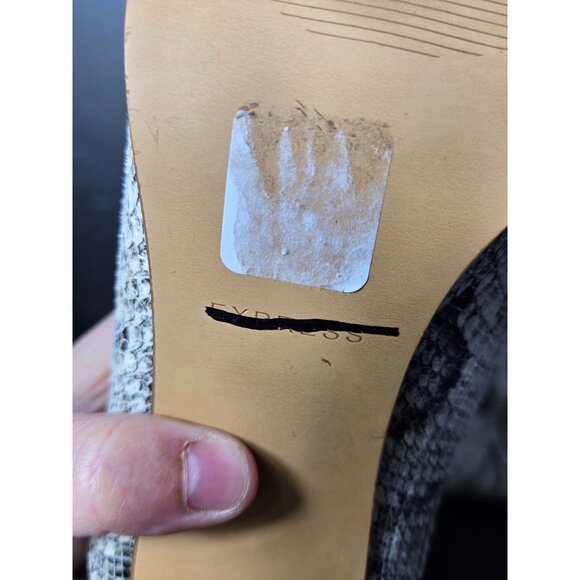 Express Womens Vegan Leather Stovepipe Knee High Boots Heels Size 6 Sexy Date - Picture 10 of 11